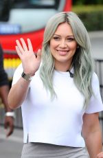 HILARY DUFF on the Set of Extra in Universal City