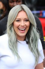 HILARY DUFF on the Set of Extra in Universal City
