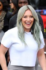 HILARY DUFF on the Set of Extra in Universal City