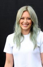 HILARY DUFF on the Set of Extra in Universal City