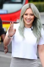 HILARY DUFF on the Set of Extra in Universal City