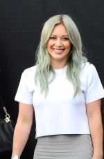 HILARY DUFF on the Set of Extra in Universal City