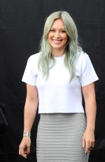 HILARY DUFF on the Set of Extra in Universal City