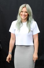 HILARY DUFF on the Set of Extra in Universal City