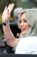 HILARY DUFF on the Set of Extra in Universal City