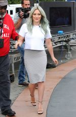 HILARY DUFF on the Set of Extra in Universal City