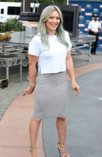 HILARY DUFF on the Set of Extra in Universal City