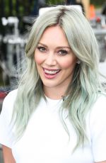 HILARY DUFF on the Set of Extra in Universal City