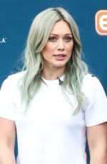 HILARY DUFF on the Set of Extra in Universal City