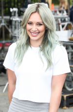 HILARY DUFF on the Set of Extra in Universal City