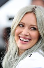 HILARY DUFF on the Set of Extra in Universal City