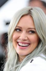 HILARY DUFF on the Set of Extra in Universal City