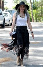 HILARY DUFF Out and About in Beverly Hills 04/26/2015