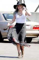 HILARY DUFF Out and About in Beverly Hills 04/26/2015