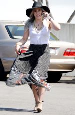 HILARY DUFF Out and About in Beverly Hills 04/26/2015