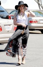 HILARY DUFF Out and About in Beverly Hills 04/26/2015