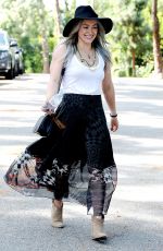 HILARY DUFF Out and About in Beverly Hills 04/26/2015
