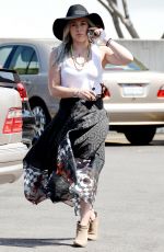 HILARY DUFF Out and About in Beverly Hills 04/26/2015