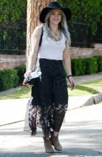 HILARY DUFF Out and About in Beverly Hills 04/26/2015