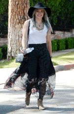 HILARY DUFF Out and About in Beverly Hills 04/26/2015