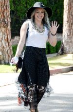 HILARY DUFF Out and About in Beverly Hills 04/26/2015