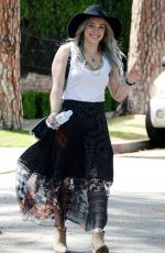 HILARY DUFF Out and About in Beverly Hills 04/26/2015