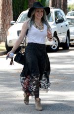 HILARY DUFF Out and About in Beverly Hills 04/26/2015