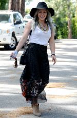 HILARY DUFF Out and About in Beverly Hills 04/26/2015