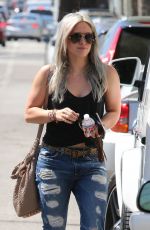 HILARY DUFF Out and About in Hollywood 04/29/2015