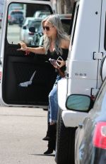 HILARY DUFF Out and About in Hollywood 04/29/2015