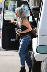 HILARY DUFF Out and About in Hollywood 04/29/2015