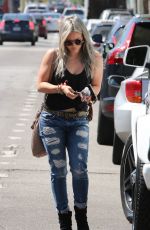 HILARY DUFF Out and About in Hollywood 04/29/2015