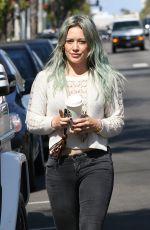 HILARY DUFF Out and About in Los Angeles