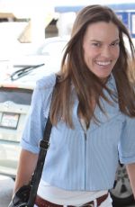 HILARY SWANK Arrives at Los Angeles International Airport 04/26/2015
