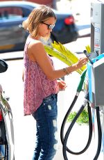 JESSICA ALBA at a Gas Station in Los Angeles