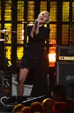 MILEY CYRUS at 30th Annual Rock and Roll Hall of Fame Induction Ceremony