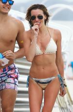 KATIE CASSIDY in Bikini on the Beach in Miami 04/20/2015