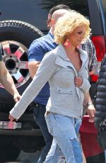 BRITNEY SPEARS on the Set of Her New Music Video in Studio City