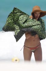 IRINA SHAYK in Bikini on the Beach in Mexico