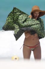 IRINA SHAYK in Bikini on the Beach in Mexico