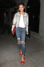 JAMIE CHUNG in Ripped Jeans Out in West Hollywood