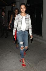 JAMIE CHUNG in Ripped Jeans Out in West Hollywood
