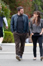 JENNIFER GARNER and Ben Affleck Out in Brentwood 04/24/2015