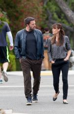 JENNIFER GARNER and Ben Affleck Out in Brentwood 04/24/2015