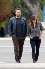 JENNIFER GARNER and Ben Affleck Out in Brentwood 04/24/2015