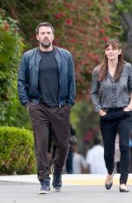 JENNIFER GARNER and Ben Affleck Out in Brentwood 04/24/2015