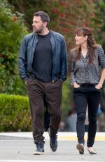 JENNIFER GARNER and Ben Affleck Out in Brentwood 04/24/2015