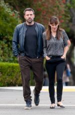 JENNIFER GARNER and Ben Affleck Out in Brentwood 04/24/2015