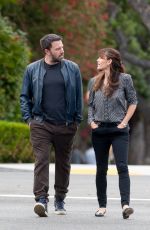 JENNIFER GARNER and Ben Affleck Out in Brentwood 04/24/2015