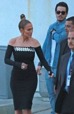JENNIFER LOPEZ in Tight Dress at American Idol Set in West Hollywood